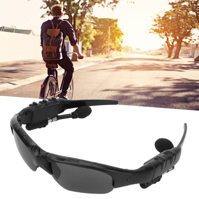 Bluetooth Sunglasses Black Polarizer Open Speaker System Portable Smart Music