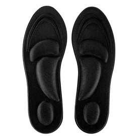 Orthotic Arch Insole, Flat Feet, Memory Foam Shoe Pads, Plantar Fasciitis, Comfort Accessories (Men's, Black)