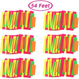 54feet UV Neon Streamers Glow Garland Stripe Hanging Glow in The Dark Glow Party Decorations Blacklight Reactive Fluorescent Black Light Party Kit Neon Party Supplies for Birthday Wedding