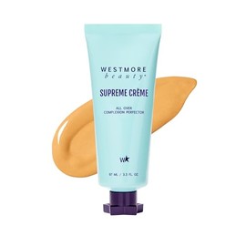 Westmore Beauty Supreme Creme All-Over Complexion Perfector – Base CC Cream de larga duración, tinte de piel impermeable y resistente a la transferenc