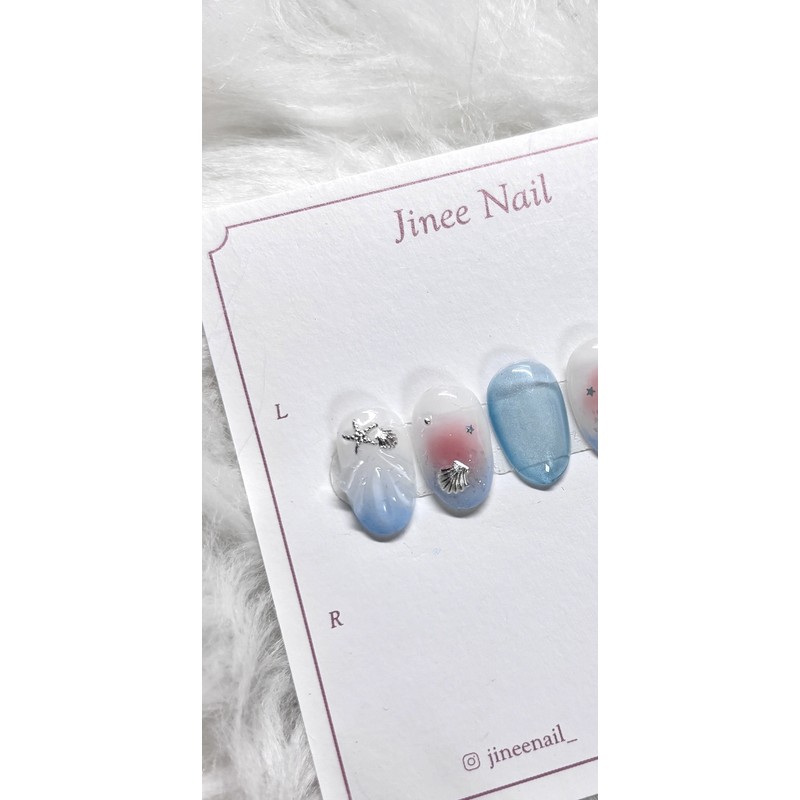 Mermaid Nail Tips - Coffin / 머메이드 네일팁 - 코핀