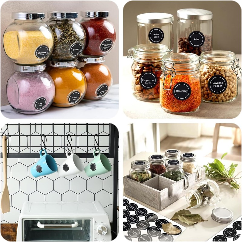 Spice Jar Labels, 432Pcs Kitchen Jar Stickers, Seasoning Labels for