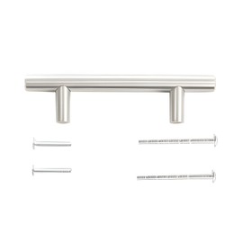 True Knob (2 Pack) TrueKnob 3" inch Solid Stainless Steel Cabinet Pull Hardware | Brushed