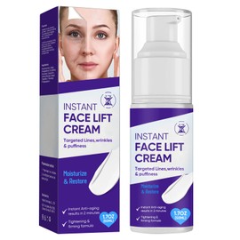 HSKLOCK Instant Face Lift Cream, Effective Temporary Skin Tightening Cream, Visibly Firming Loose Sagging Skin, Smoothing Fine Lines and Wrinkles for Face and Neck in 2-Minute