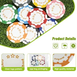Golf Ball Markers for Men | Golf Ball Marker Funny Poker Chip Collection,Novelty Accessories Sports 9X Set for Men Women Golfer Court