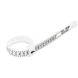 OneJeweller Ring Sizer Tool Measuring Gauge for Finger Sizes 1-17 USA Reusable Set (White)
