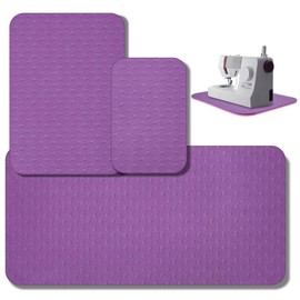 Drydiet 3 Pcs Sewing Machine Muffling Mat Sewing Machine Pedal Mat Sewing Machine Pad No Slip Rubber Stay in Place Machine Mats for Calms Vibration (Purple,14 x 9 in + 15 x 20 in + 17 x 36 Inches)