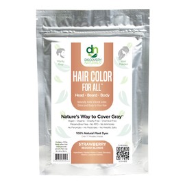 Discovery Naturals - Strawberry Reddish Blonde Natural Henna Hair Color For Men & Women, 100% Natural & Chemical-Free Dye for Hair & Beard, Easy To Use & Blends Well In Hair