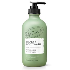 UPCIRCLE Hand + Body Wash with Kiwi Water 250ml - For Soothing + Protecting - Glycerin + Lemongrass - Natural, Vegan + Cruelty-Free