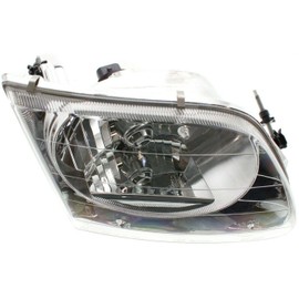 SOBOANT Headlight Halogen Bulb Right Side Crystal Clear Lens Headlamp/Bulb for Ford for Expedition 1997-2002 for F150 1997-2003 & Heritage 2004 for F250 1997-1999 for F250 1997-1999,Strict QC