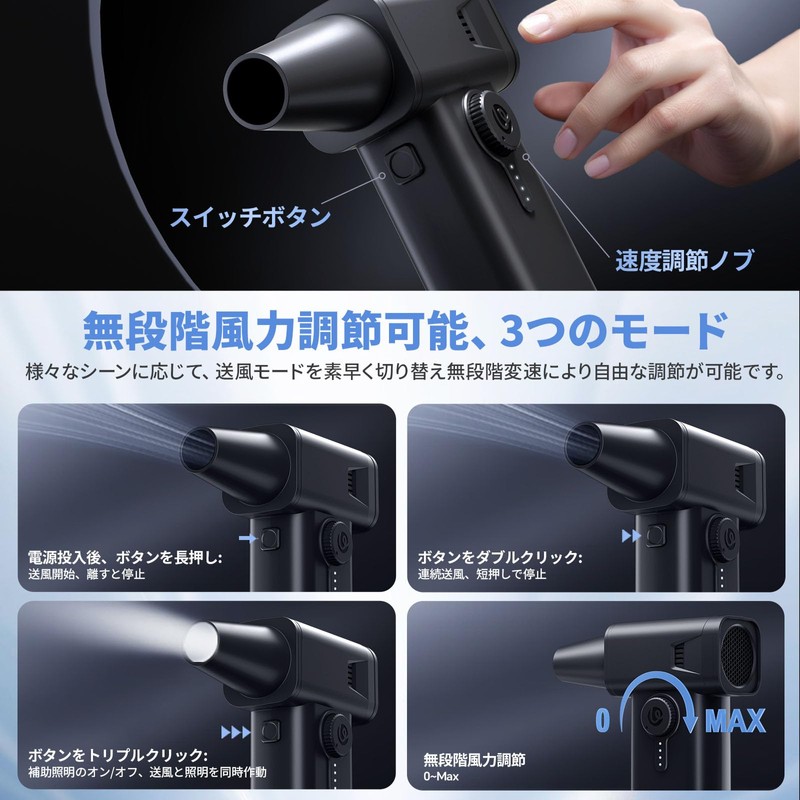 Ulanzi AD02 Air Duster, Electric Blower, Camera Air Duster, Super
