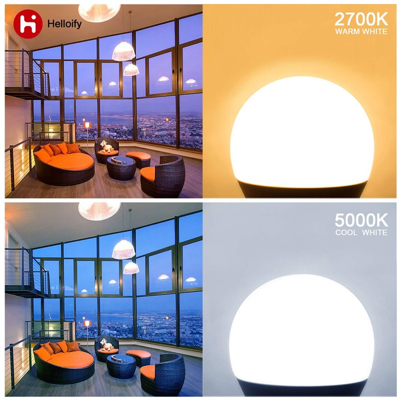 Helloify A19 (A60) 9W Bulbs A19 (60 Watt Equivalent), Energy