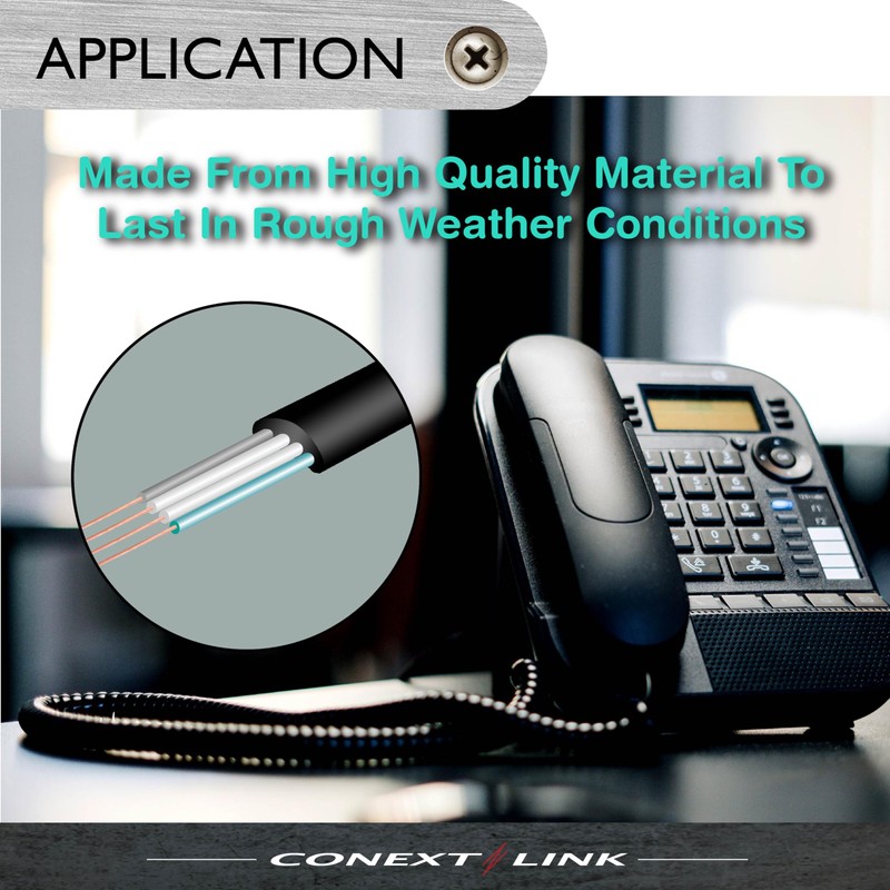 RJ11 4P4C Modular Telephone Handset Cable Receiver Coil Cord Wire
