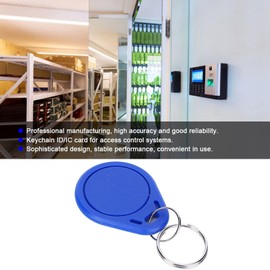 100 PCS 125KHz Key Fob Proximity ID Card Token Tag Keypad Card,Blue Keychains Proximity Card Key for for Door Entry,Access Control(ID Card) (ID Card)