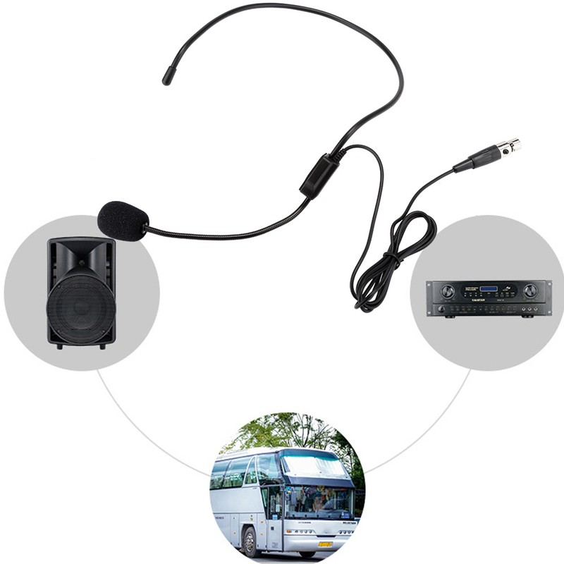 Mini XLR 3 Pins TA3F Plug Professional Wireless Head Wear