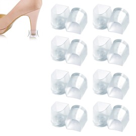 JSHshield Latin Heel Cap,High Heel Protective Heel Caps,Dance Heel Cover,Heel Stoppers Heel Repair Caps,Transparent High Heel Cover Cups Perfect for Weddings Races Formal Occasions and Events