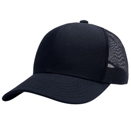 FURTALK Unisex Trucker Cap Baseball Cap Men and Women Mesh Adjustable Baseball Cap Navy Blue