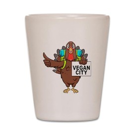 CafePress Holiday Thanksgiving No Meat Turkey Unique and Funny Shot Glass