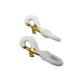 Gettysburg Flag Works Pair of 3" Rubber Coated Brass Swivel Snaps Clips for attaching Flags to flagpoles on Rope Halyard, Coated to Reduce Noise (Qty 2)