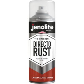 JENOLITE Directorust Spray Paint for Metal - CARDINAL RED - Gloss Finish for Indoor and Outdoor use - Multi-Surface for Metal, Plastic, Ceramic, Wood & Rusted Surfaces - 400ml (13.52fl oz), RAL3001