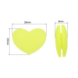 PATIKIL Tennis Vibration Dampener, 4 Pack Heart-Shaped Silicone Shock Absorber Racket String Damping for Tennis Racquet, Yellow