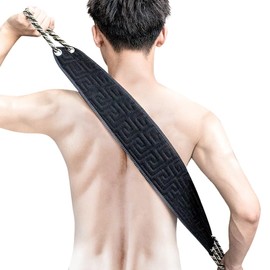 KeepRise Body Wash Towel, Scouring Towel, Long, with Rope, Firm/Weaker, Flexible, Exfoliating Care (Navy)