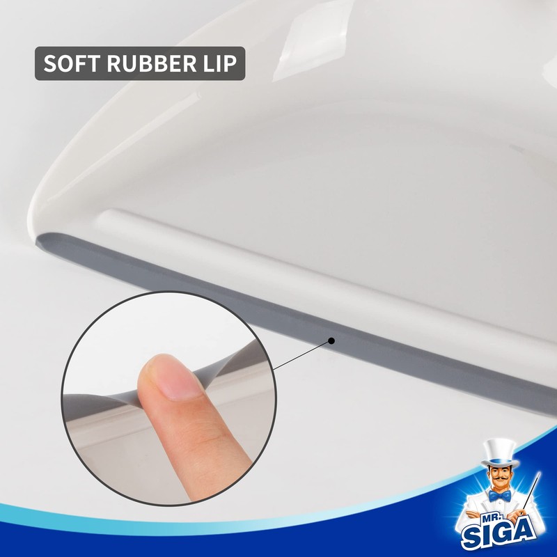 MR.SIGA Dustpan and Brush Set, Portable Cleaning Brush and Dustpan