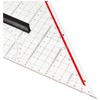 M + R 723320100 Square 32 cm Acrylic Glass Transparent, Backing – Red