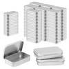 SHEUTSAN 80pcs 3.7 x 2.4 x 0.8 Inch Silver Rectangular
