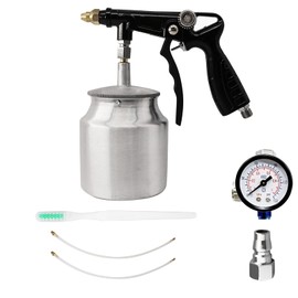 JOJOCY Car Undercoating Spray Gun with Suction Feed Cup, 360° & Straight Spray Hoses Air Undercoating Spray Gun 2 Wands 12.2"/56cm for Undercoating Painting, Coating, Rust Prevention Treatment