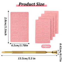Stainless Steel Nail Cuticle Pusher and Sandpaper, Pre-Treatment Metal Cuticle Pusher Scraper with 10 Sheet 180/240 Self-Adhesive Grit Sandpaper Sheets for Manicure Pedicure Nail (Gold, Pink, Gray)