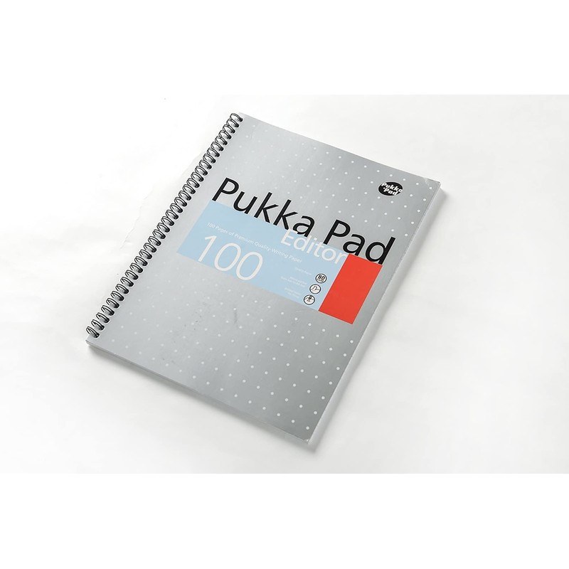 Pukka Editor Pad A4 80gsm Ruled with Margin Perforated 100