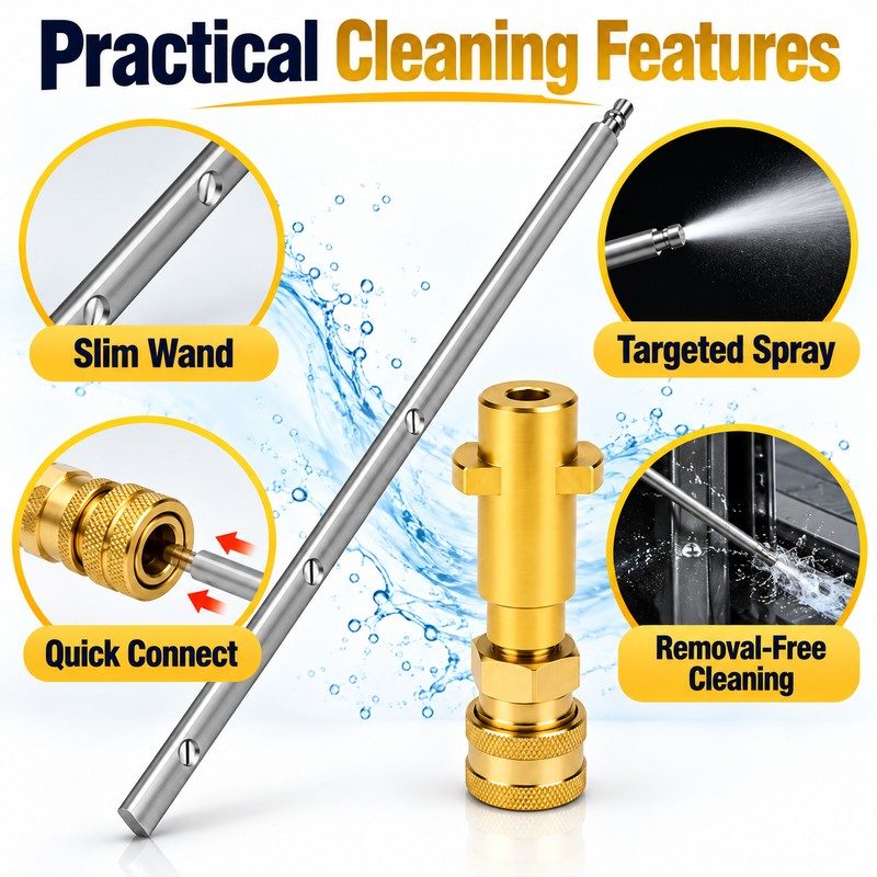 Car Radiator & Condenser Cleaning Tool Kit – High-Pressure Removal-Free