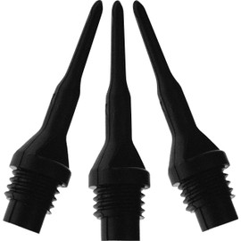 Viper Dart Accessory: Tufflex II 1/4" Thread Soft Tip Dart Points, Black (100 and 500 Packs)