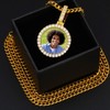 YIMERAIRE Custom Picture Necklace Personalzied Mini Round Photo Pendant Full