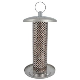 Fallen Fruits Ltd FB394 STAINLESS STEEL NUT FEEDER Bird, Silver, 14.0 cm*14.0 cm*28.5 cm