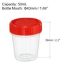 PATIKIL 50ml Measuring Cups Lid Container Measuring Cups 4pcs Leakproof