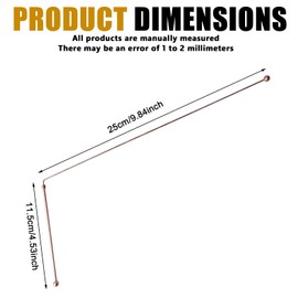 Pack of 2 Dowsing Rods, Energy Rod Made of 99.9% Pure Copper, Divination Tool, Spiritual Probe Rod for Water Search, Ghost Hunting, Treasure Hunting