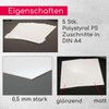 Set of 5 Polystyrene Panels White I DIN A4 Plastic
