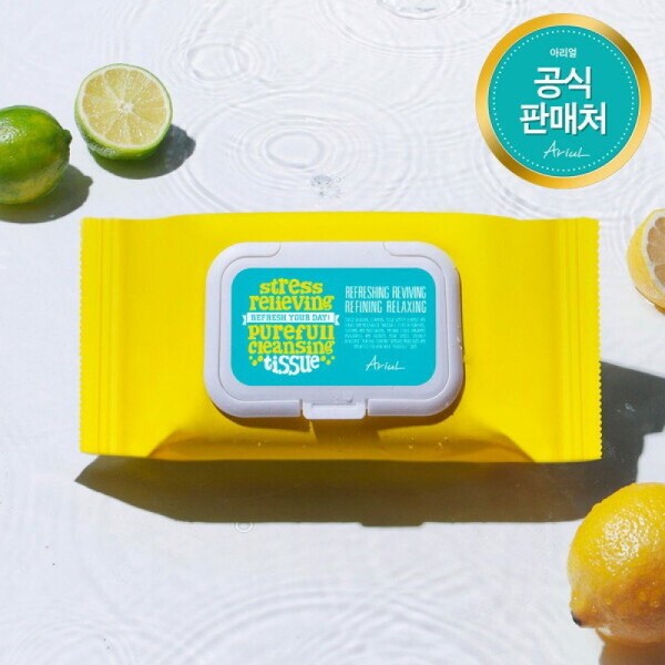 Stress Relieving Pureful Cleansing Tissues, 80 Sheets (2+1) / 스트레스