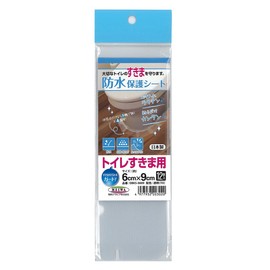 Meiwa Gravure DBKS-0609 Waterproof Protective Sheet, For Toilet Gaps, 2.4 x 3.5 inches (6 x 9 cm), 12 Pieces, Transparent (TO)