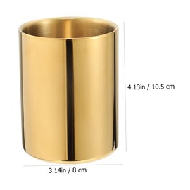 jojofuny Stainless Steel Pen Organizer Portable Pencil Holder Cosmetic Brush Storage Lightweight Design for Home Office Desk Use Stainless Steel Container