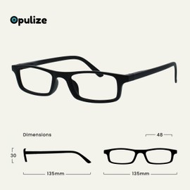 OPULIZE Ted Reading Glasses 3 Pack Narrow Matt Lightweight Frame Black Navy Blue Transparent Grey Spring Hinges Scratch Resistant Mens Womens RRR17-137 +3.00