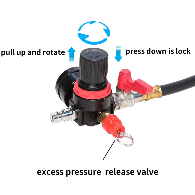 DPTOOL Turbo System Leakage Tester Turbocharger Air Pressure Guage Cooling