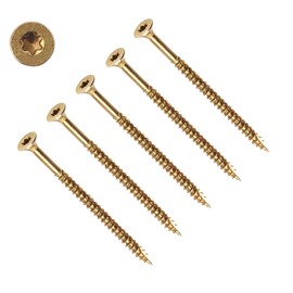 TERF® High Performance Multi Purpose Screw 6.0 X 150mm Torx Drive Flat Countersunk Head Wood Screws 6.0mm X 150mm (No.12 X 6) For Hardwood Decking MDF Plastic and Sheet Metal - Pack of 25