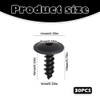 30Pcs Black Self-Tapping Screws,Small Metal Screws for Bumper, Undertray &