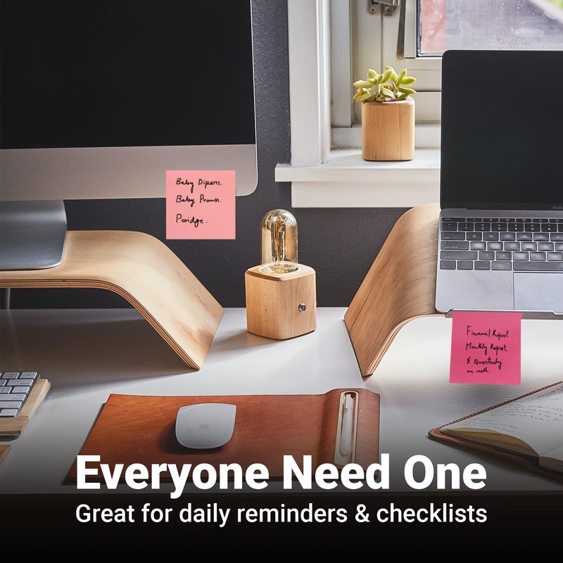 3x3 Inches Pop-up Sticky Notes,6 Bright&Pastel Colors for Refills,Z-Notes for