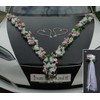 Multi-blooded garland bridal couple rose orchid camellia decoration wedding car