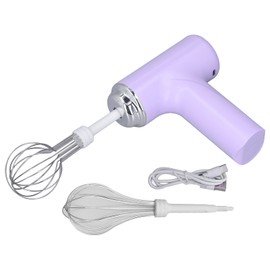 Electric Egg Beater Cordless Hand Mixer Handheld Egg Whisk for Cream Salad Dressing Purple