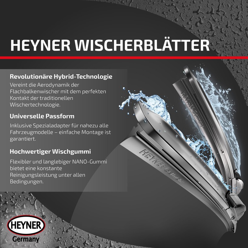 HEYNER® Windscreen Wiper Set Suitable for Toyota Camry (08.1996-11.2001) Hybrid